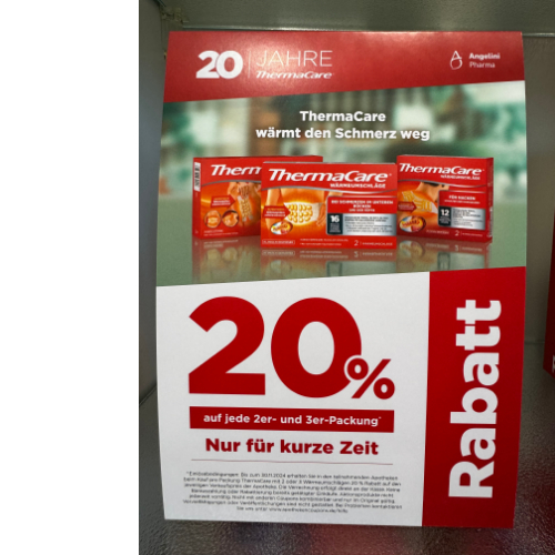 20%- Rabatt - 20 Jahre Thermacare 